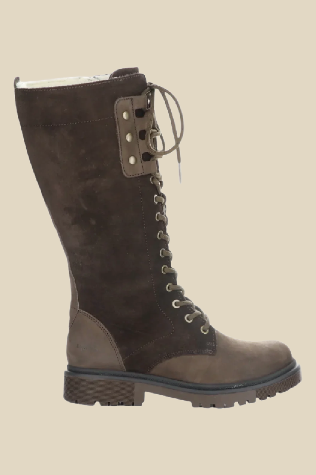 Brown knee 2024 high walking boots