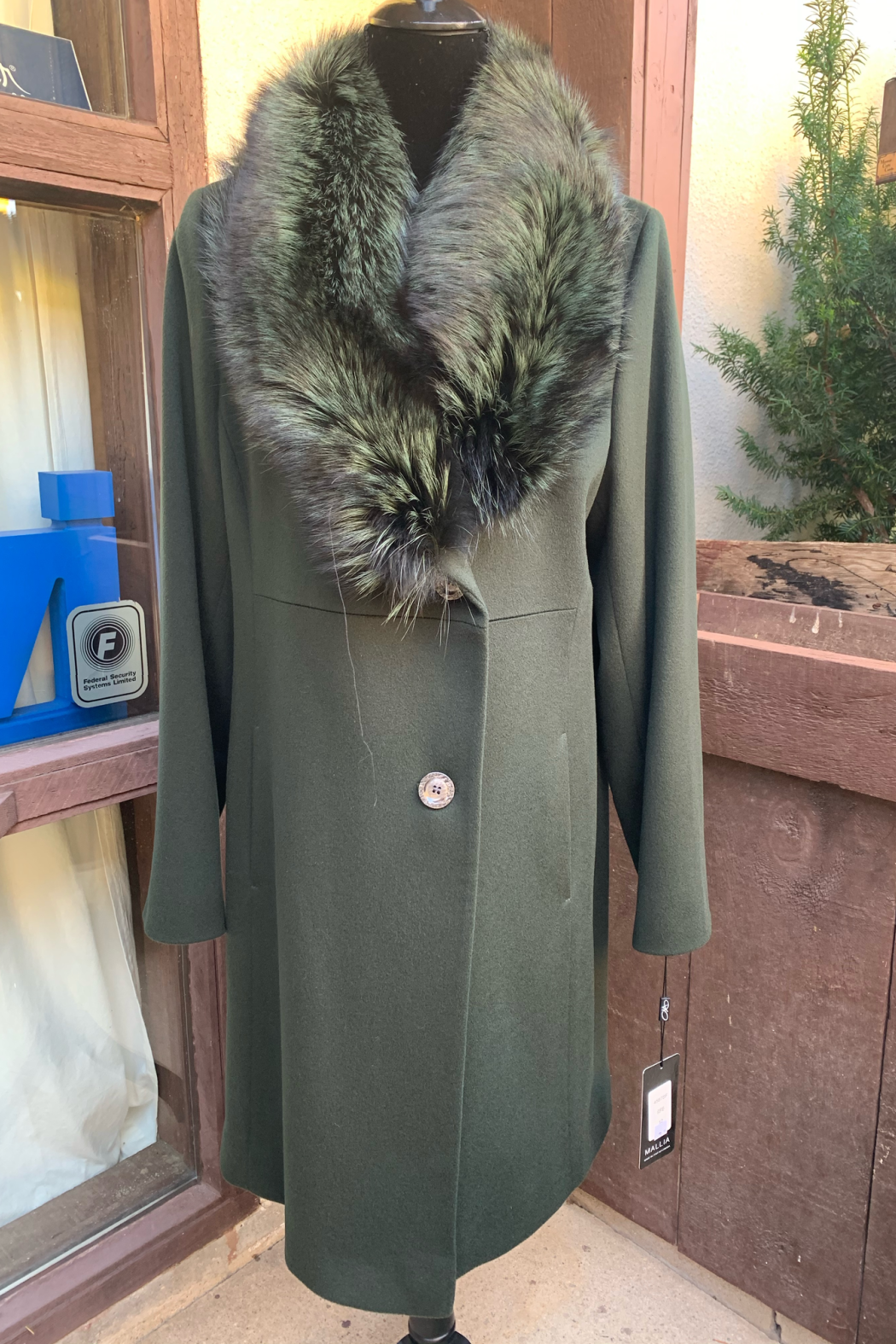Green Wool Coat -  Canada
