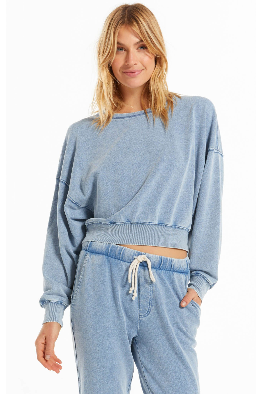 Denim sweatshirt hotsell