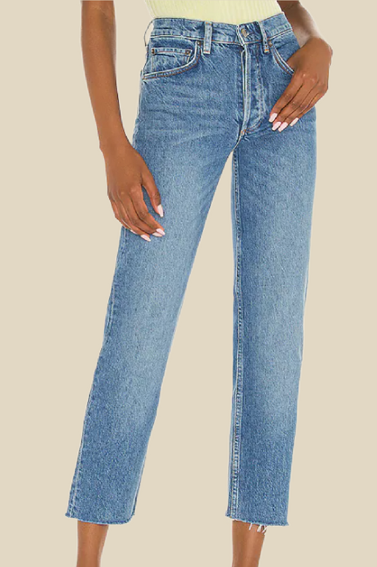 Buy Highly Desirable High Rise Slim Straight Leg Jeans Plus Size for CAD  108.00