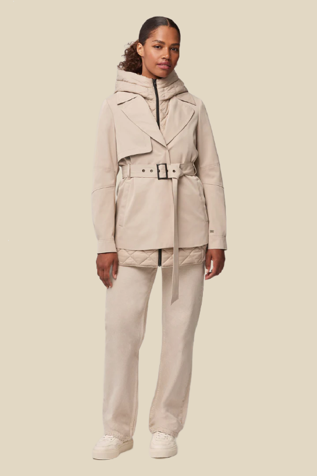 Aria 2 in 1 Coat M Beige