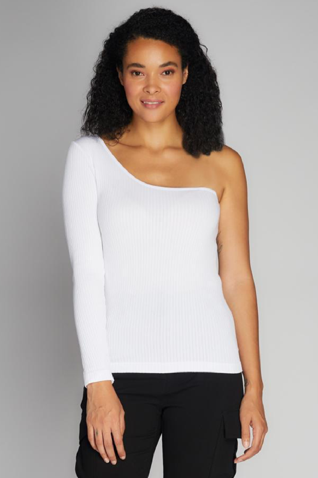 Seamless Rib One Shoulder Top